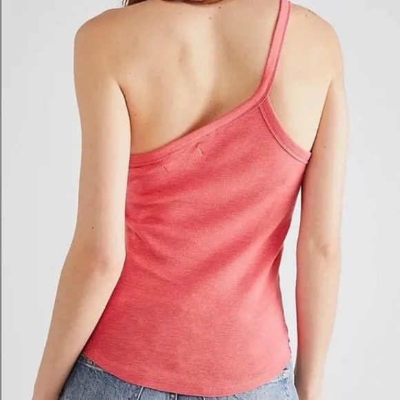 Free people One-Shoulder Coral Top - Picture 2 of 3